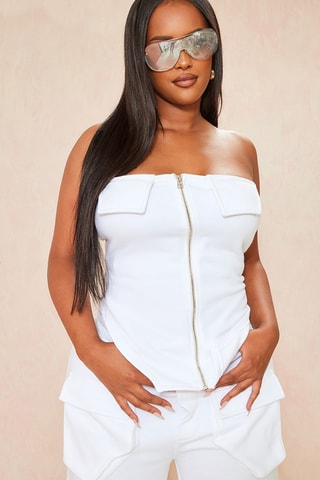 Top bustier - Bianco