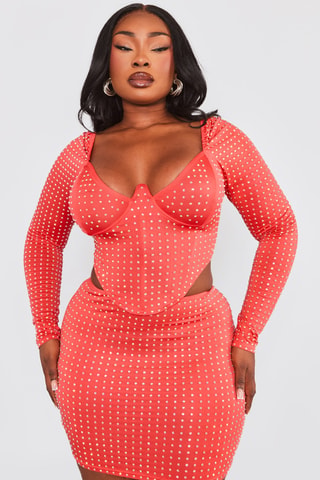 Top e gonna - Rosso