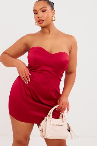 Abito bustier - Rosso