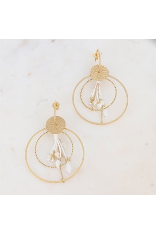 Boucles d'oreilles - Agate et nacre
