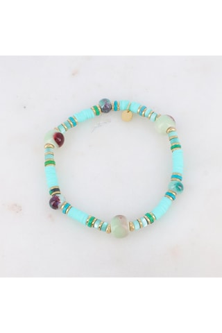 Bracelet - Céramique et amazonites