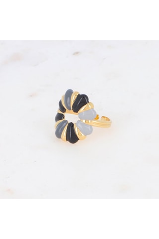 Bague - Doré et noir