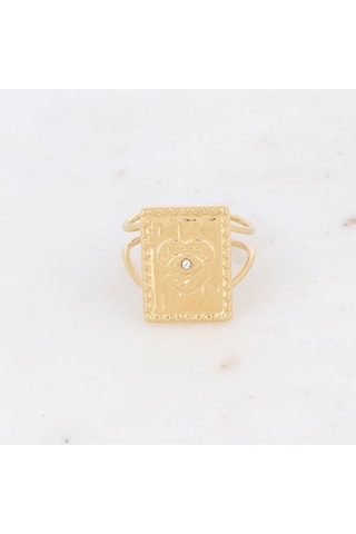 Bague - Doré et blanc