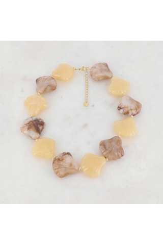Collier - Beige et marron