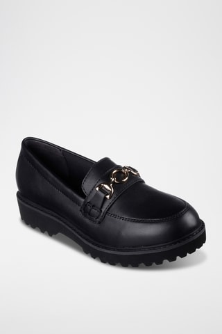 Mocassins à talons en cuir Marlies - Noir