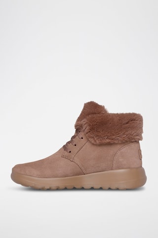Bottines fourrées en cuir On-The-Go Joy - Marron