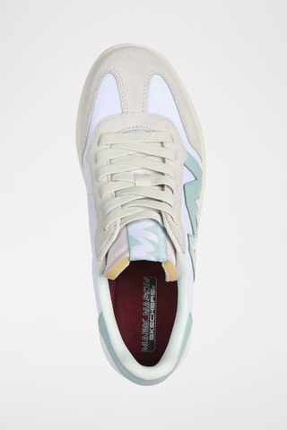 Zapatillas de piel New Wave Cup - Blanco y celeste