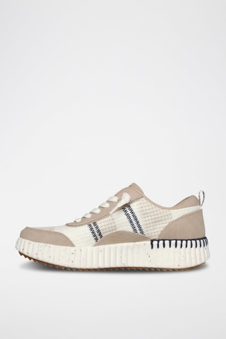 Zapatillas Bobs Vista - Beige y azul marino