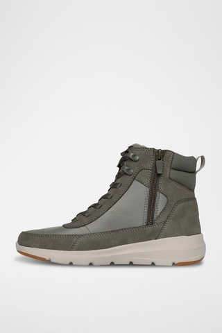 Baskets montantes en cuir - Gris