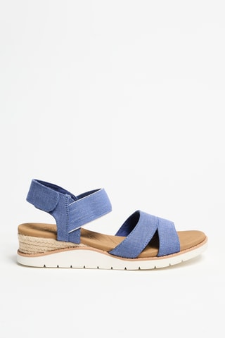 Sandales compensées - Bleu cobalt