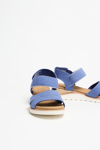 Sandales compensées - Bleu cobalt