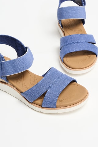 Sandales compensées - Bleu cobalt