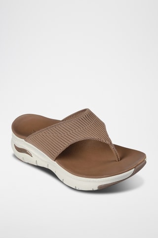 Sandales compensées - Marron