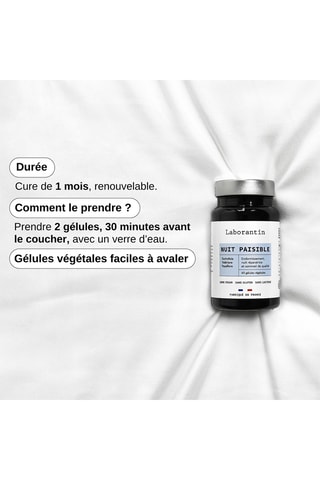 Nuit Paisible - 60 gélules végétales - Cure de 30 jours