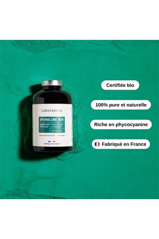 Spiruline Bio - 500 comprimés - Cure de 30 jours