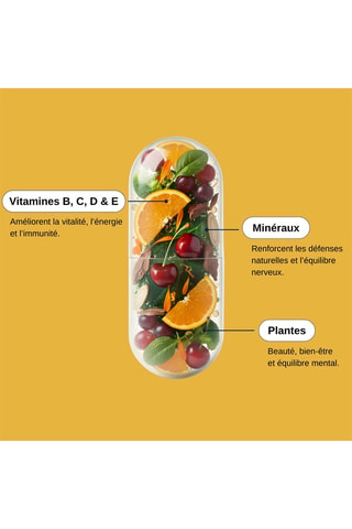 Multivitamines 30 - 60 gélules végétales - Cure de 30 jours