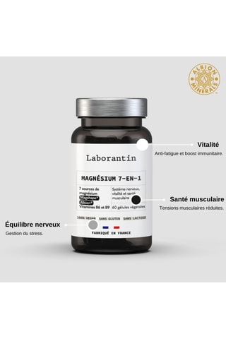 Magnésium 7-en-1 - 60 gélules végétales - Cure de 30 jours