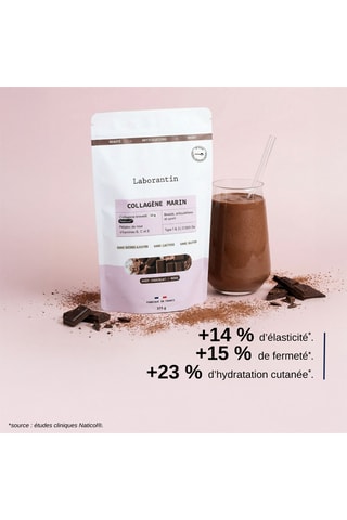 Collagène en poudre chocolat - 375 g - Cure de 30 jours