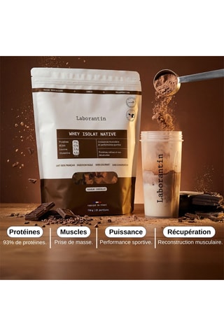Whey native isolat chocolat bio - 750 g - Cure de 30 jours
