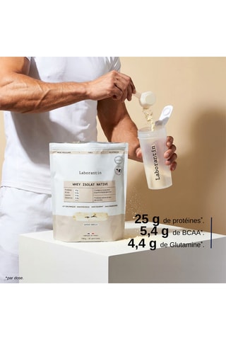 Whey native isolat vanille - 750 g - Cure de 30 jours