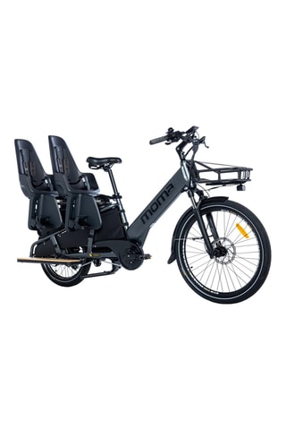 Bicicletta cargo elettrica da città E-Long - Nero -20"/26"