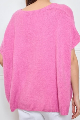 Jersey oversize de kid mohair y lana - Rosa