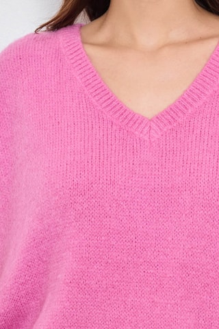 Jersey oversize de kid mohair y lana - Rosa