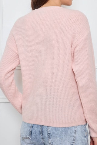 Cárdigan de alpaca y lana - Rosa claro