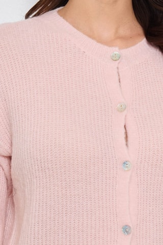 Cárdigan de alpaca y lana - Rosa claro
