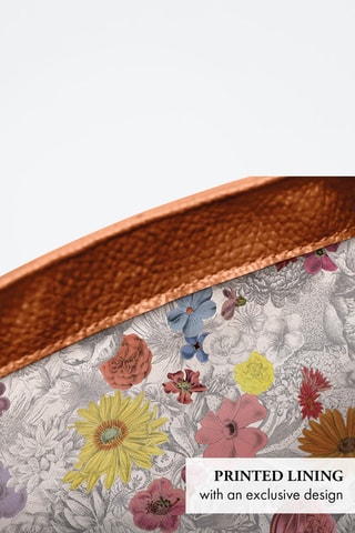 Bandolera de piel bovina Cremieux  - Coral