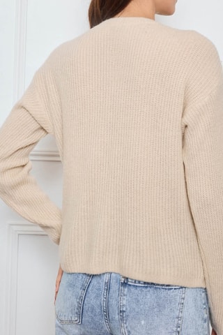 Cárdigan de alpaca y lana - Beige