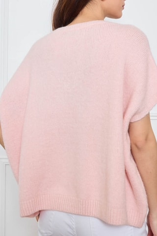 Jersey oversize de kid mohair y lana - Rosa claro