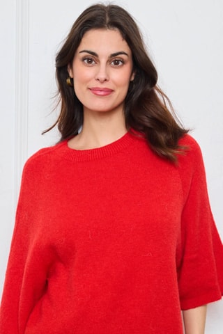 Jersey de alpaca y lana - Rojo