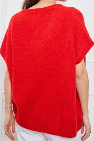 Jersey oversize de kid mohair y lana - Rojo