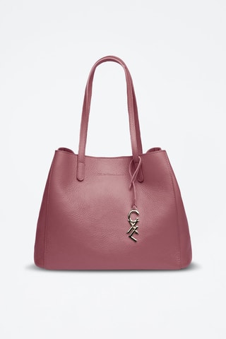 Bolso shopper de piel Alesia - Rosa