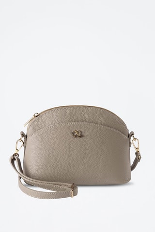 Bandolera de piel bovina Malesherbes  - Beige
