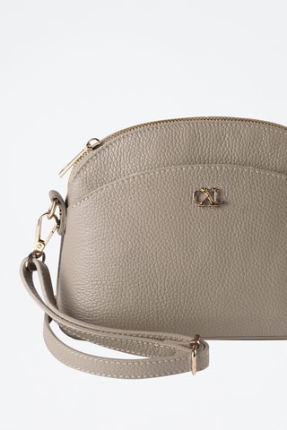 Bandolera de piel bovina Malesherbes  - Beige