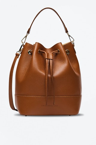 Bolso saco de piel Champ Elysée - Marrón