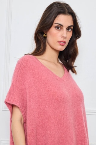 Jersey oversize de kid mohair y lana - Rosa
