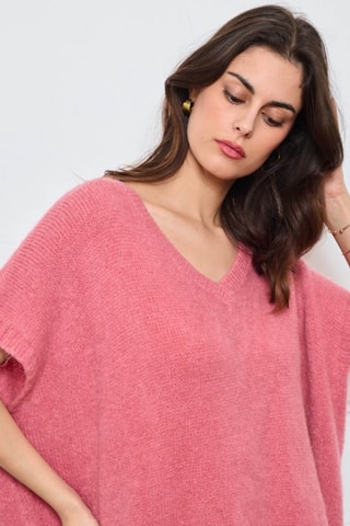 Jersey oversize de kid mohair y lana - Rosa
