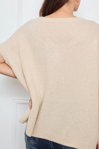 Jersey oversize de kid mohair y lana - Beige