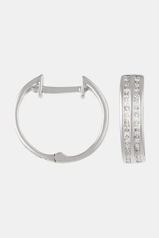 Oorbellen 2 Rangs d’amour - Witgoud en Diamanten