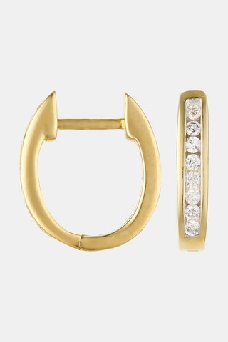 Oorbellen Dises - Geelgoud en Diamanten