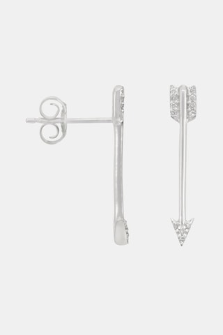 Oorbellen Fleche - Witgoud en Diamanten