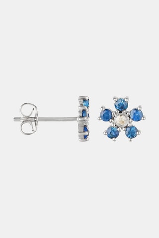 Oorbellen Clématite - Witgoud, Saffieren en Diamanten