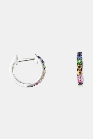 Creolen Colorful Love - Witgoud en Saffieren