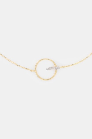 Armband Barette Encerclée- Geelgoud en Diamanten