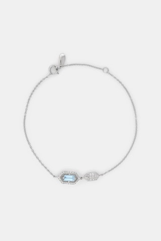 Armband Brianna Witgoud, Diamanten en Topaas