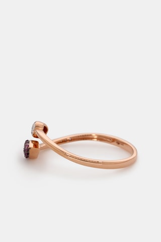 Ring Liv - Roségoud, diamanten en rodolieten