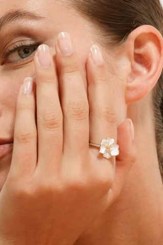 Ring Orchidée Geelgoud en Diamanten